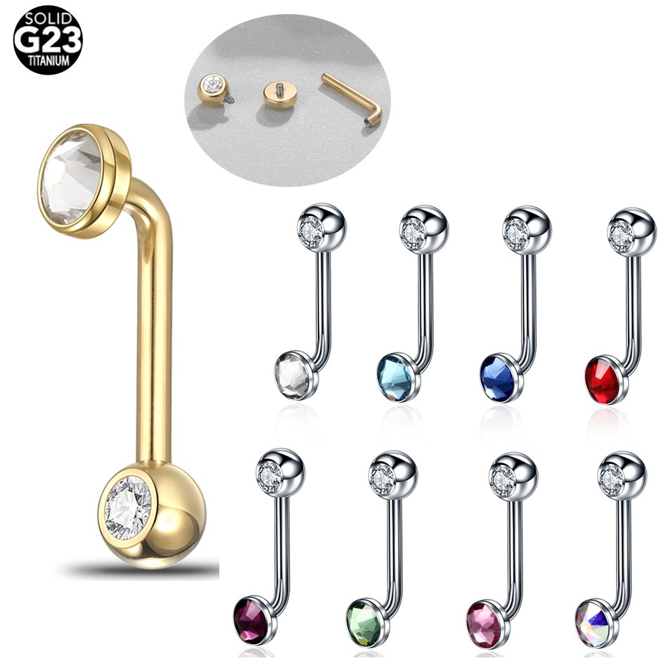 Christina Jewelry & Watches Marguerite Ørestik Forgyldt Sølv - 임플란트 등급 티타늄 크리스티나 피어싱, 다채로운