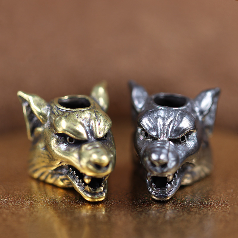 Wolf Jewelry & Watches Tampa Reviews - 동물 늑대 전사 머리 조각 황동