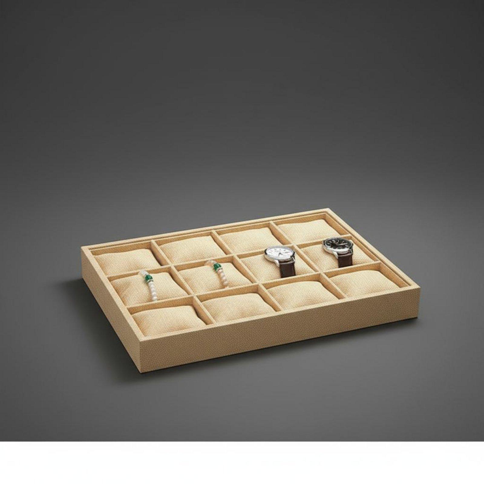 Jewelry And Watches Stores - 린넨 원단 보석 홀더 오픈탑 시계