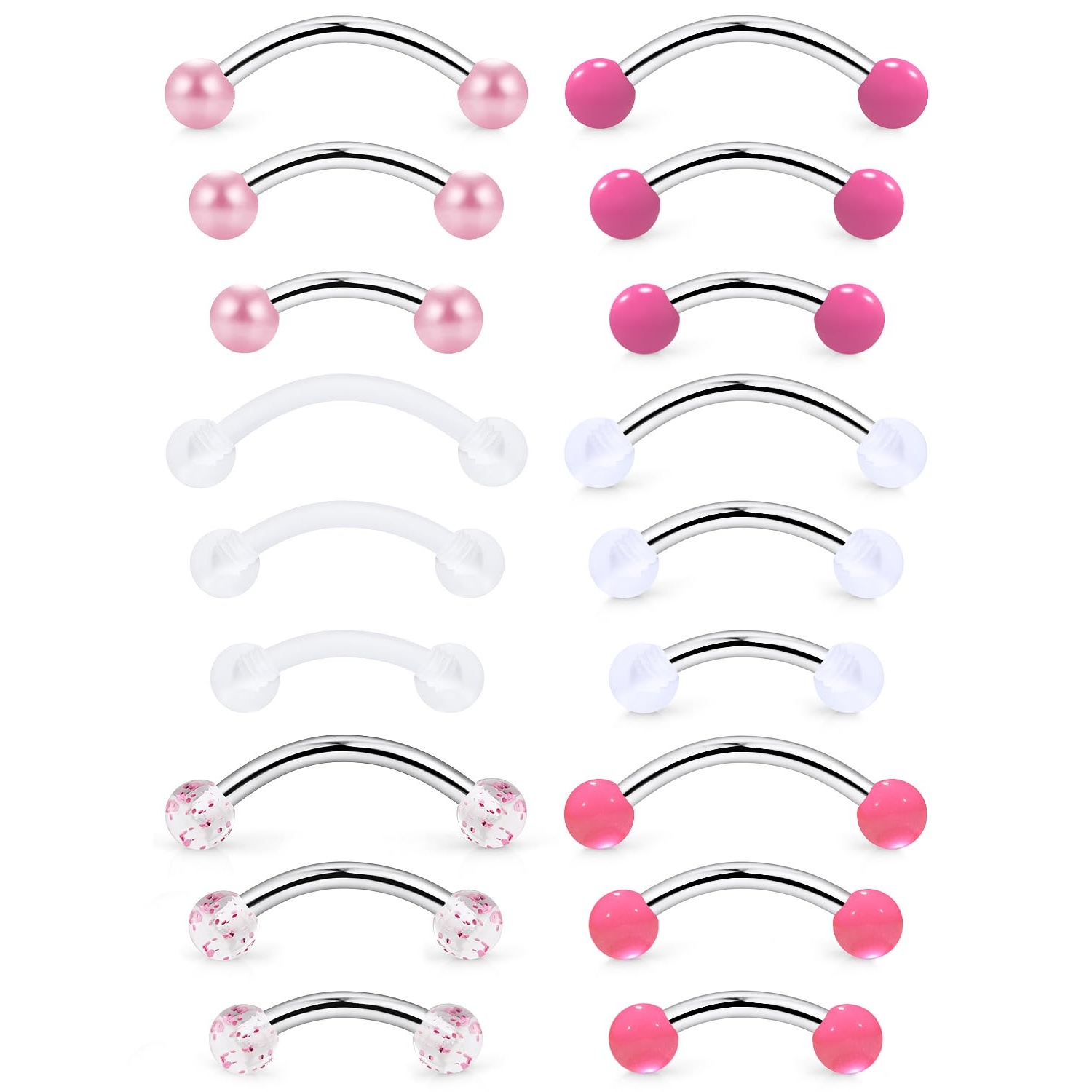 Christina Jewelry & Watches Marguerite Ørestik Forgyldt Sølv - 16g 6/8/10mm 눈16g 눈수수직 Labret 반대로