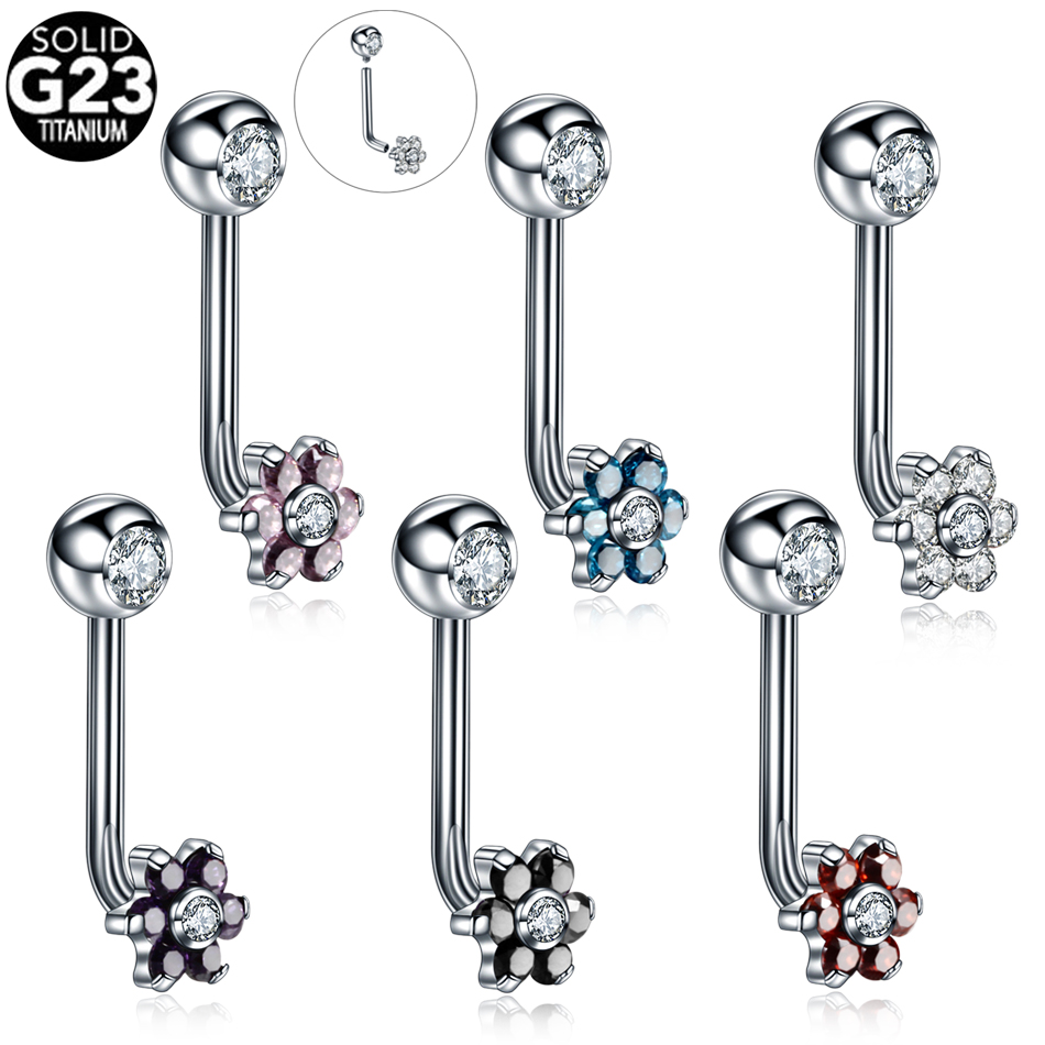 Christina Jewelry & Watches Marguerite Ørestik Forgyldt Sølv - ASTM F136 티타늄 친밀한 피어싱, 14G