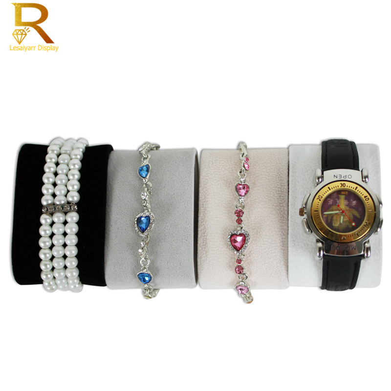 Jewelry Watches For Sale - 블랙 화이트 스웨이드 시계 쿠션 시계