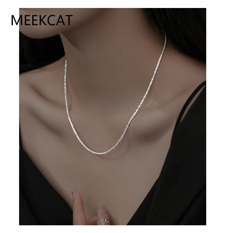 여성을위한 925 스털링 실버 스파클링 체인 펜던트 초 - Crystal Choker Necklace 리뷰 및 가격