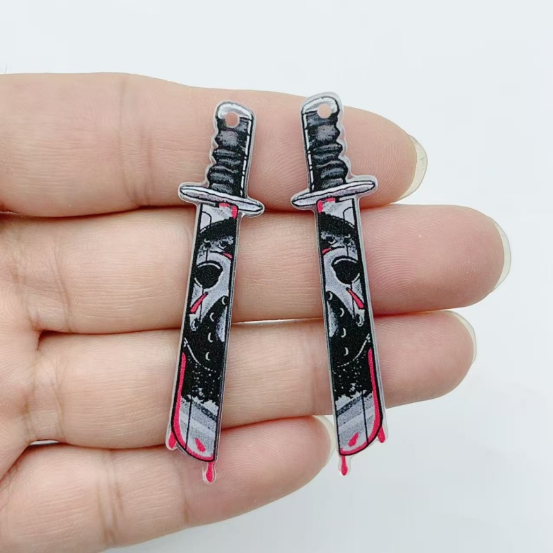 아크릴 쥬얼리 10개 할로윈 펜던트 DIY 귀걸이 목걸 - Drop Earrings 리뷰 및 가격