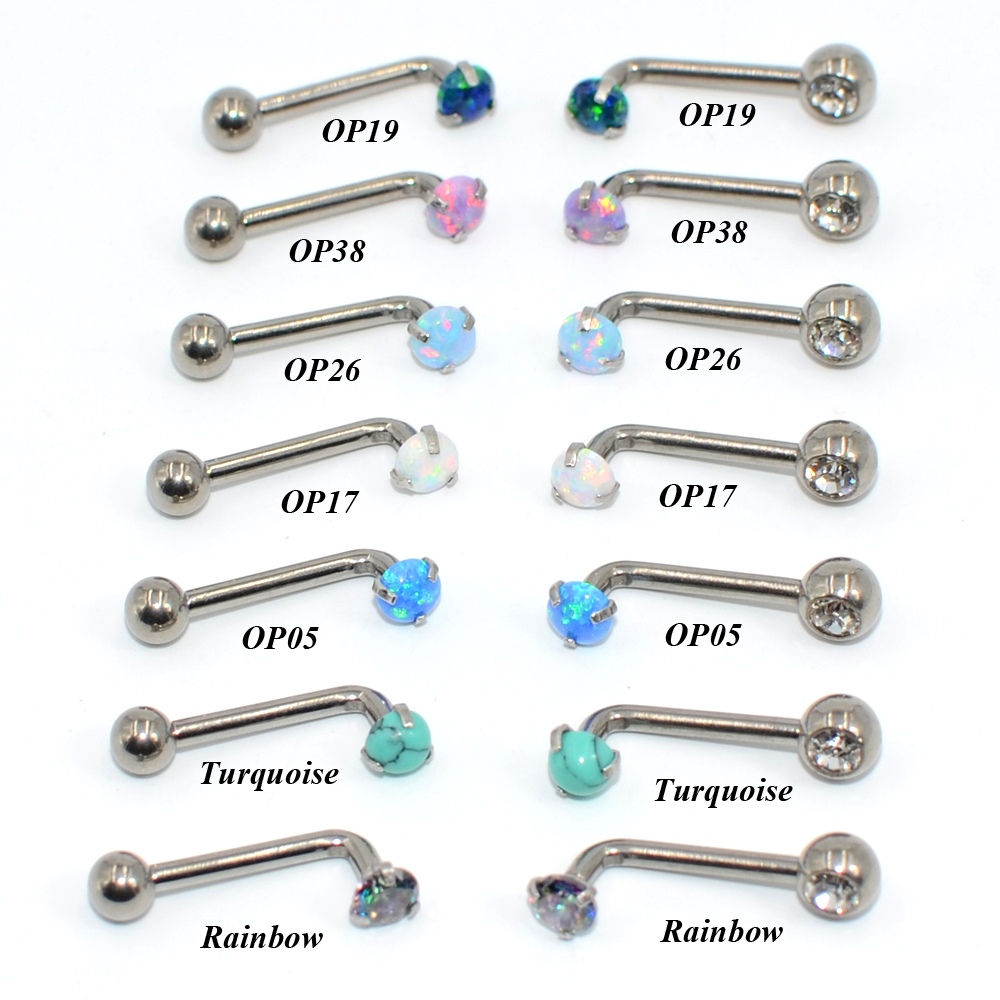 티타늄 크리나 수직 후드 피어싱 크리스탈 립 링 오팔  - Christina Jewelry & Watches Marguerite Ørestik Forgyldt Sølv 리뷰 및 가격