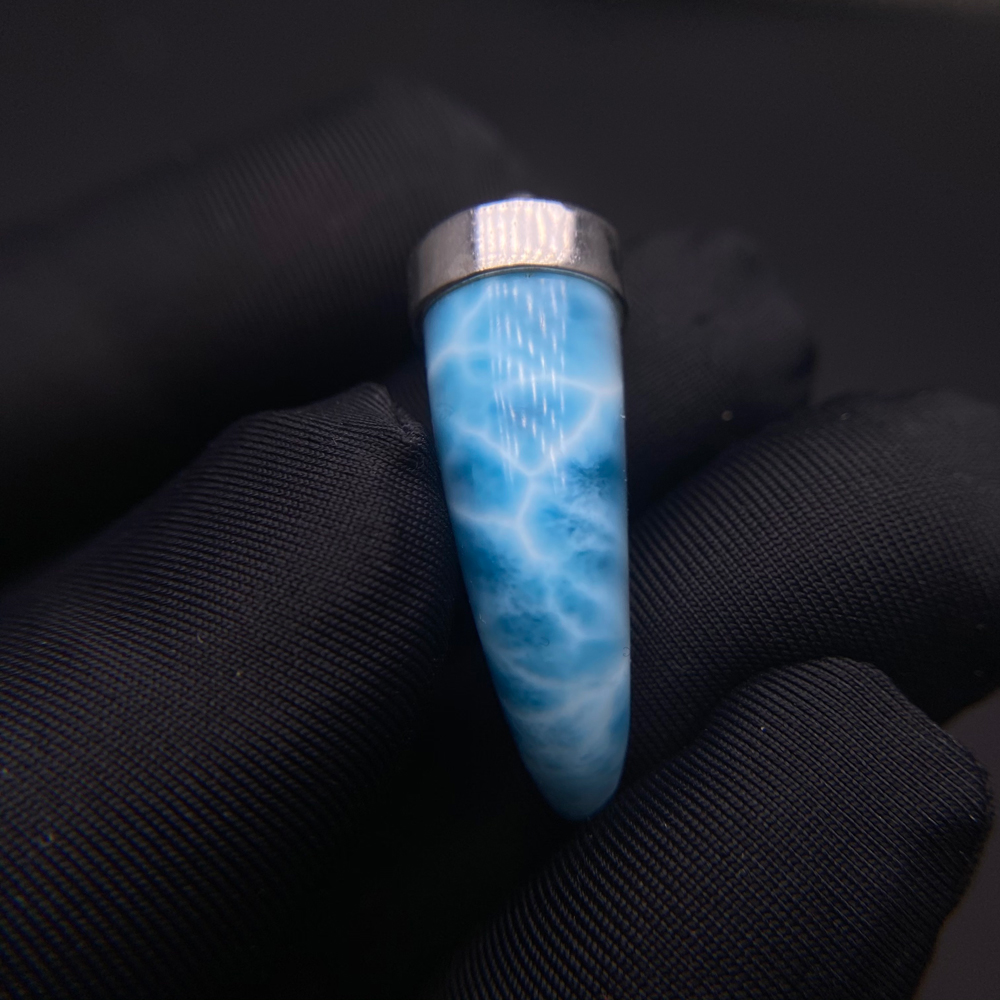 트렌디 한 자연 블루 Larimar 펜던트 스털링 실버 - Wolf Jewelry & Watches Tampa Reviews 리뷰 및 가격