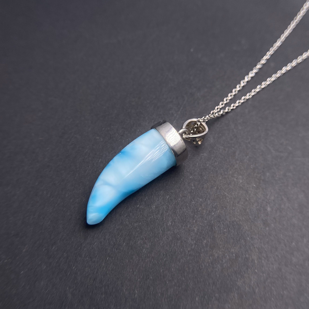 트렌디 한 자연 블루 Larimar 펜던트 스털링 실버 - Wolf Jewelry & Watches Tampa Reviews 리뷰 및 가격