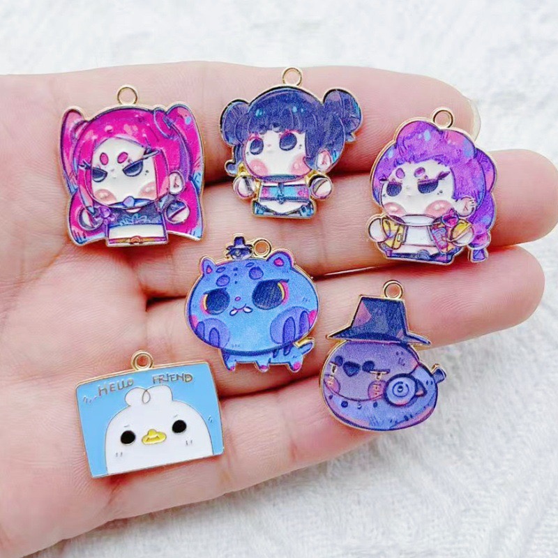 10개 만화 애니메이션 펜던트 오일 드롭 합금 DIY  - Drop Earrings 리뷰 및 가격