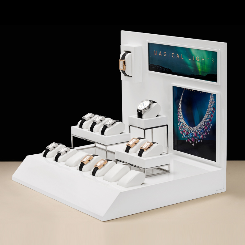 Oirlv 화이트 가죽 시계 진열대 세트 다층 손목시계 - Jewelry And Watches Stores 리뷰 및 가격