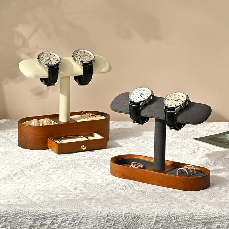 Oirlv 단단한 나무 시계 주최자 선반 T-바 시계  - Jewelry Box With Watches 리뷰 및 가격