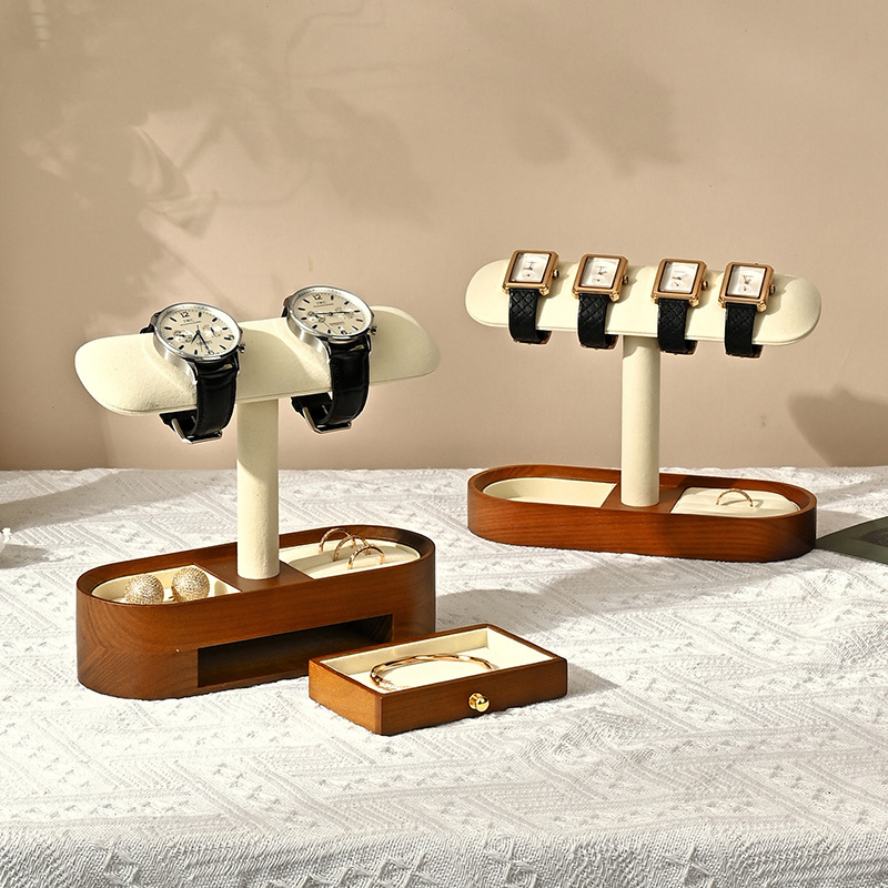 Oirlv 단단한 나무 시계 주최자 선반 T-바 시계  - Jewelry Box With Watches 리뷰 및 가격
