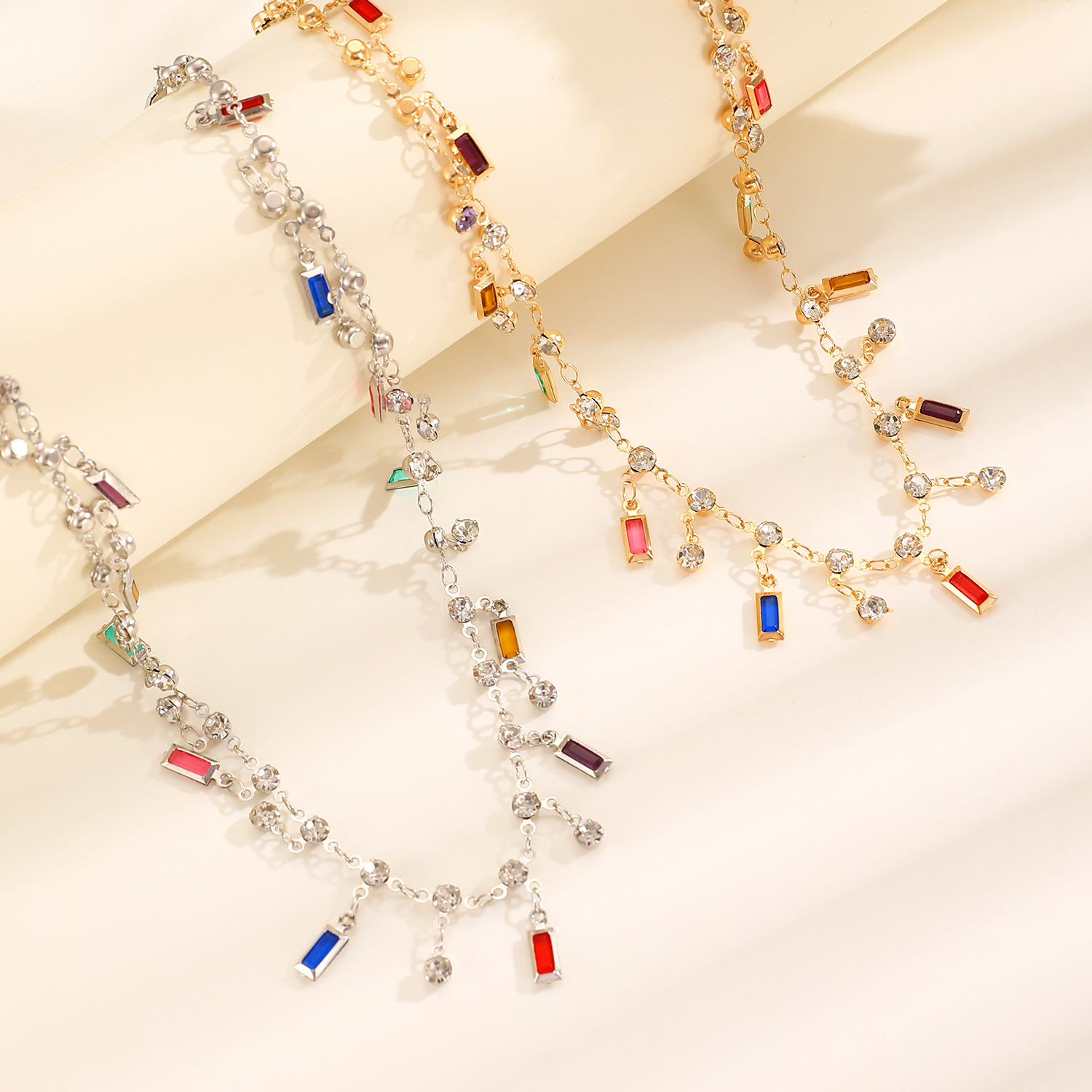 패션 도파민 컬러풀 크리스탈 태슬 목걸이 여성용 주얼리 - Crystal Choker Necklace 리뷰 및 가격
