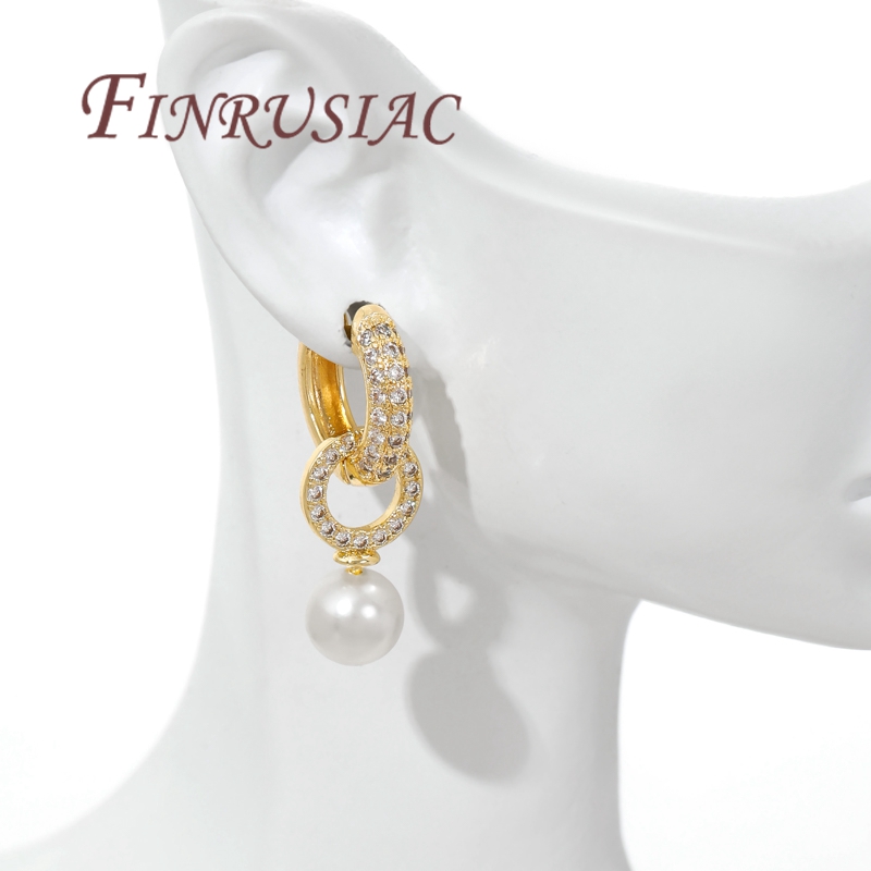 18K 금도금 귀걸이 훅, 진주 펜던트 장착 액세서리, - Drop Earrings 리뷰 및 가격