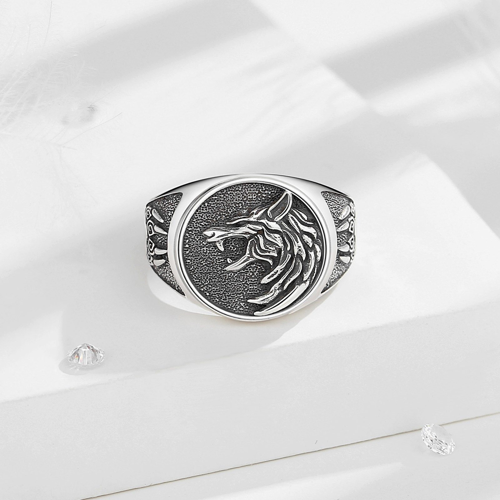 유도라 925 스털링 실버 바이킹 늑대 조정 가능한 반 - Wolf Jewelry & Watches Tampa Reviews 리뷰 및 가격