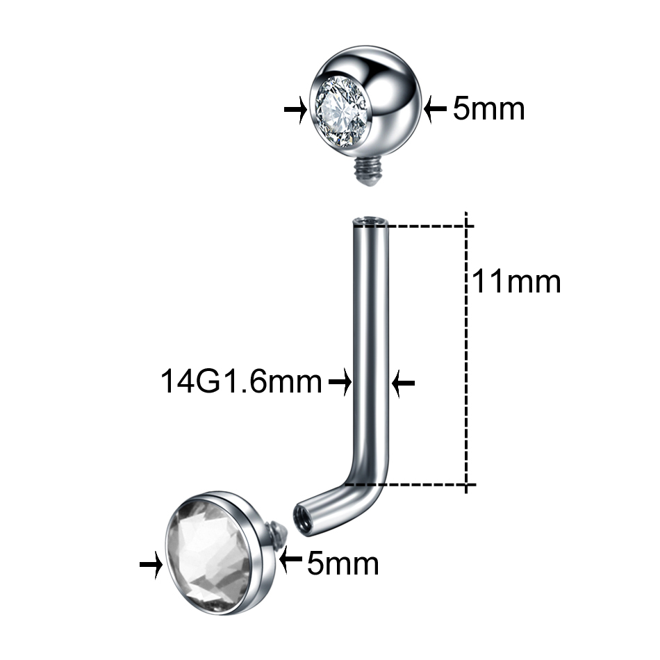 1PC ASTM F136 티타늄 크리스티나 피어싱 14 - Christina Jewelry & Watches Marguerite Ørestik Forgyldt Sølv 리뷰 및 가격