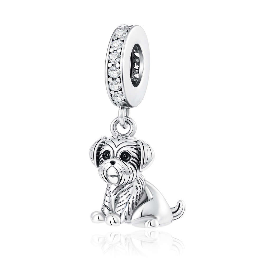 빛나는 지르콘 강아지 늑대 참 장식품 개 발톱 뼈 클립 - Wolf Jewelry & Watches Tampa Reviews 리뷰 및 가격