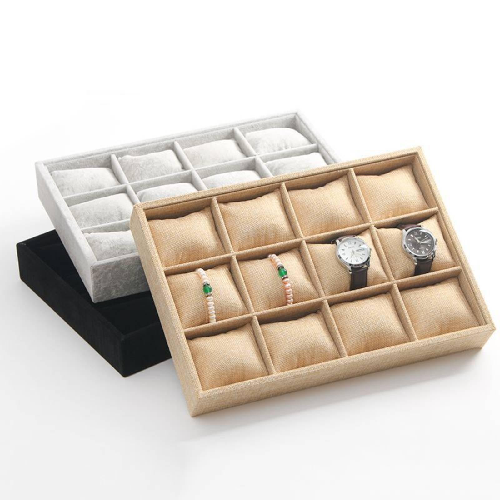 패브릭 주얼리 홀더 오픈탑 시계 진열 트레이 주얼리 매 - Jewelry And Watches Stores 리뷰 및 가격