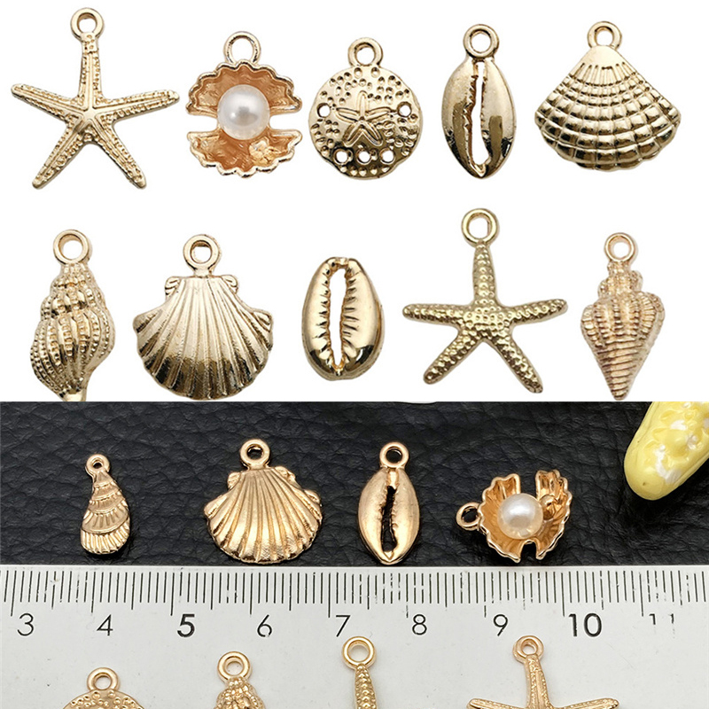 30개 금속 합금 불가사리 비즈 벌크 키체인 귀걸이 참 - Drop Earrings 리뷰 및 가격