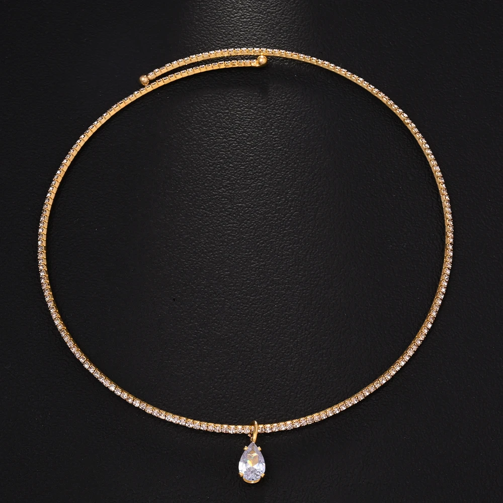 Stonefans 워터 드롭 펜던트 초커 목걸이 웨딩  - Crystal Choker Necklace 리뷰 및 가격