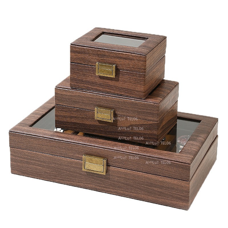 빈티지 나무결 PU 가죽 시계 상자 방진 디스플레이 주 - Jewelry Box With Watches 리뷰 및 가격