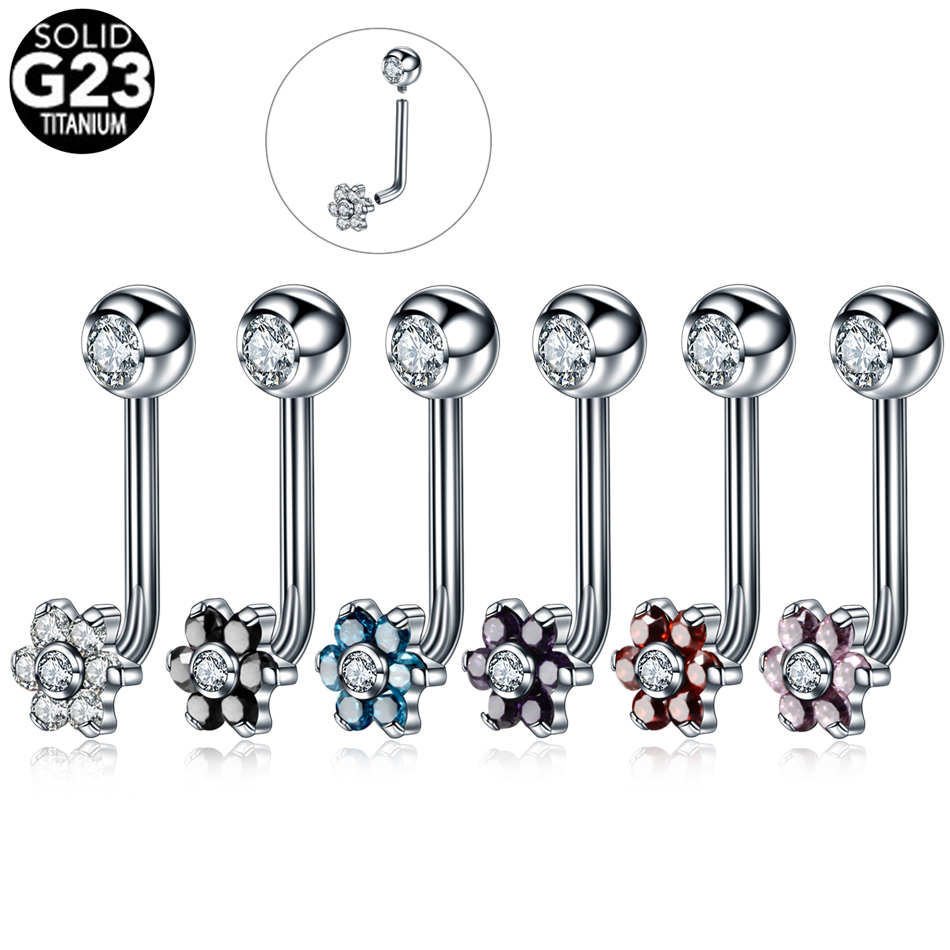 1PC 티타늄 크리스티나 수직 후드 피어싱 꽃 립 링  - Christina Jewelry & Watches Marguerite Ørestik Forgyldt Sølv 리뷰 및 가격