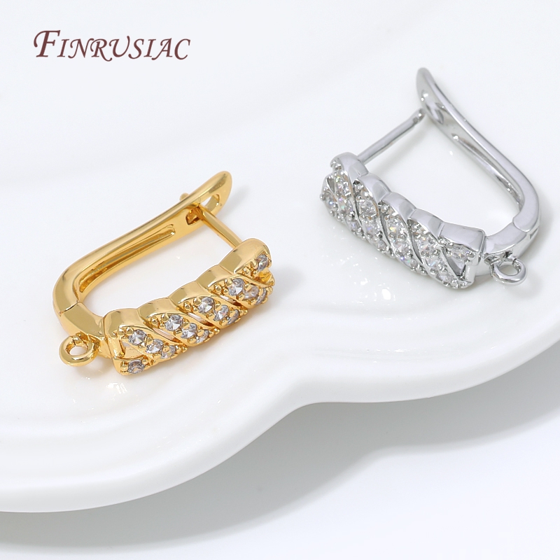 18K 금도금 큐빅 지르코니아 허기 후프 귀걸이 고리, - Gold Plated Ring 리뷰 및 가격