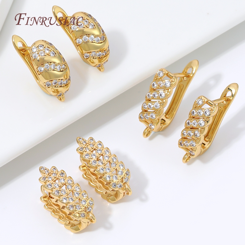 18K 금도금 큐빅 지르코니아 허기 후프 귀걸이 고리, - Gold Plated Ring 리뷰 및 가격