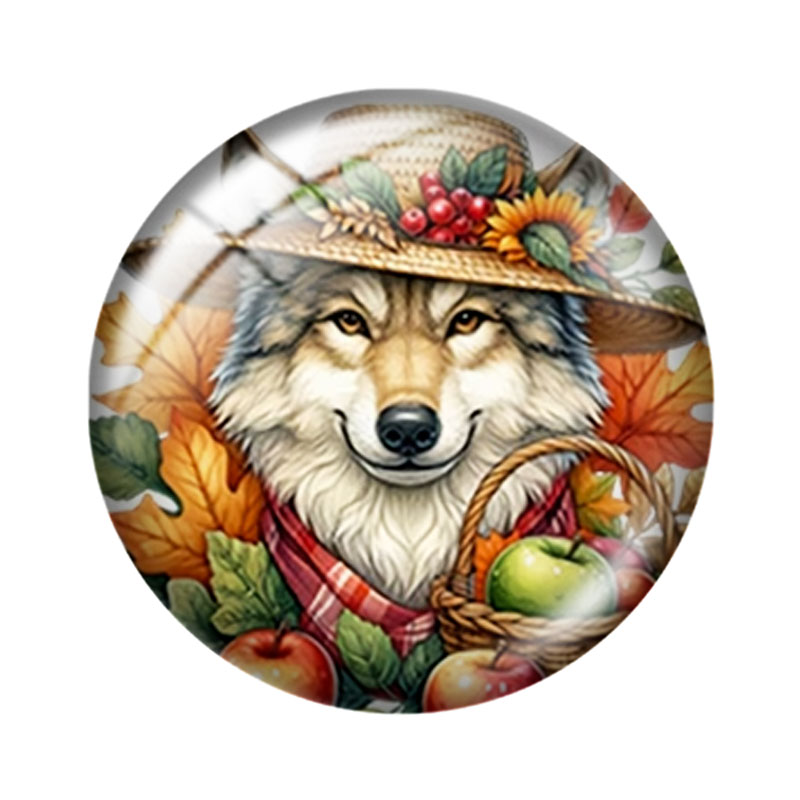 가을꽃 늑대 12/18/20/25mm 유리 카보숑 팔찌 - Wolf Jewelry & Watches Tampa Reviews 리뷰 및 가격