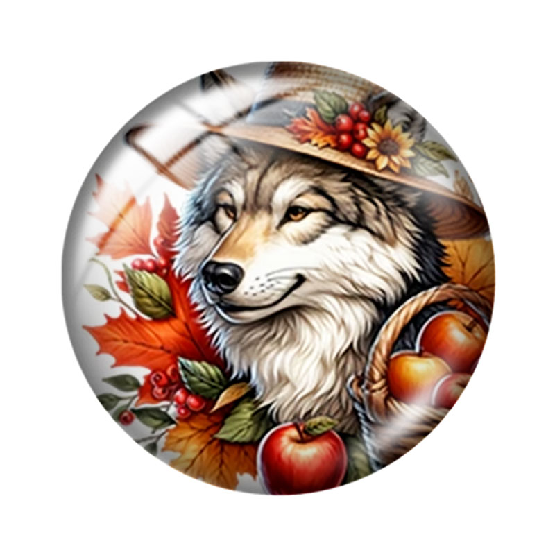 가을꽃 늑대 12/18/20/25mm 유리 카보숑 팔찌 - Wolf Jewelry & Watches Tampa Reviews 리뷰 및 가격