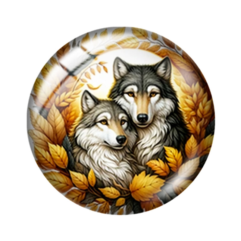 가을꽃 늑대 12/18/20/25mm 유리 카보숑 팔찌 - Wolf Jewelry & Watches Tampa Reviews 리뷰 및 가격