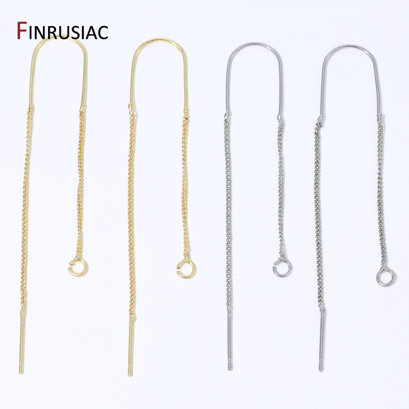 18K 금도금 황동 롱 태슬 체인 드롭 스티커 댕글 귀 - Drop Earrings 리뷰 및 가격
