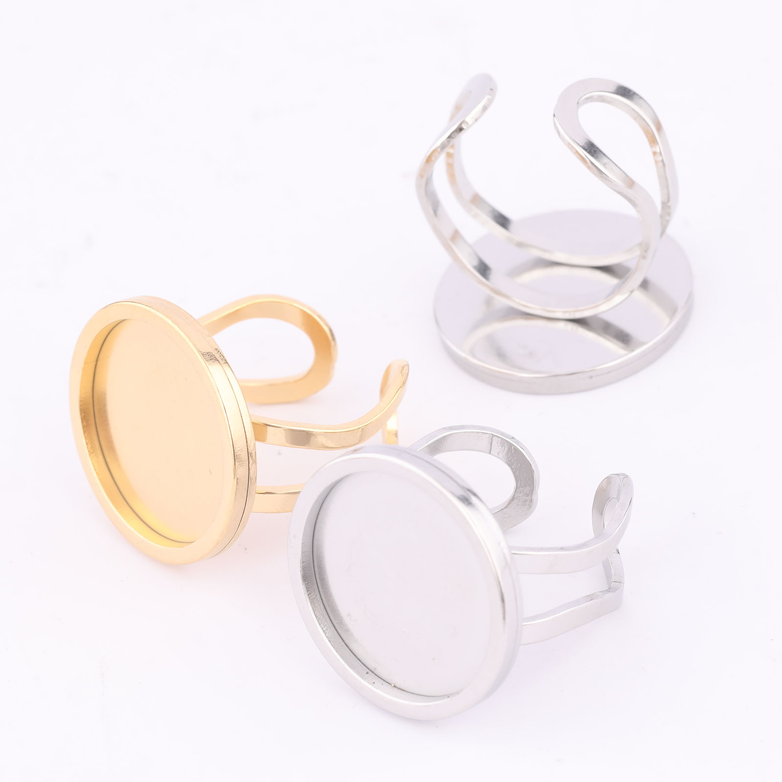 5개 18mm 라운드 카보숑 링 베젤 세팅 블랭크 스테 - Gold Plated Ring 리뷰 및 가격