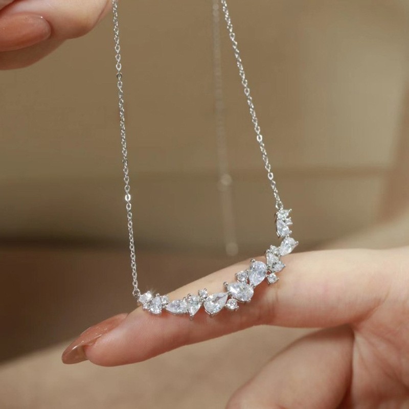 2.8CT 토탈 모이사나이트 목걸이 우아한 925 스털 - Crystal Choker Necklace 리뷰 및 가격